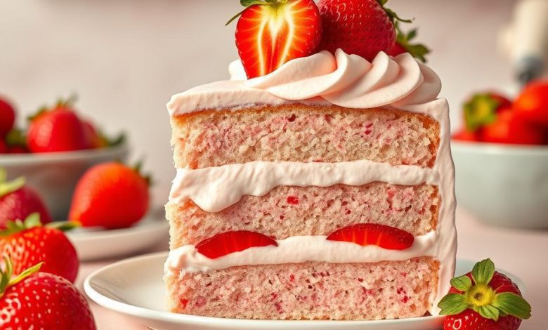 Delicious Fresh Strawberry Cake Recipe with Strawberry Buttercream 11 Delicious Fresh Strawberry Cake Recipe with Strawberry Buttercream