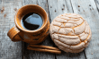 Concha, pan dulce, mexican bread style whit topping