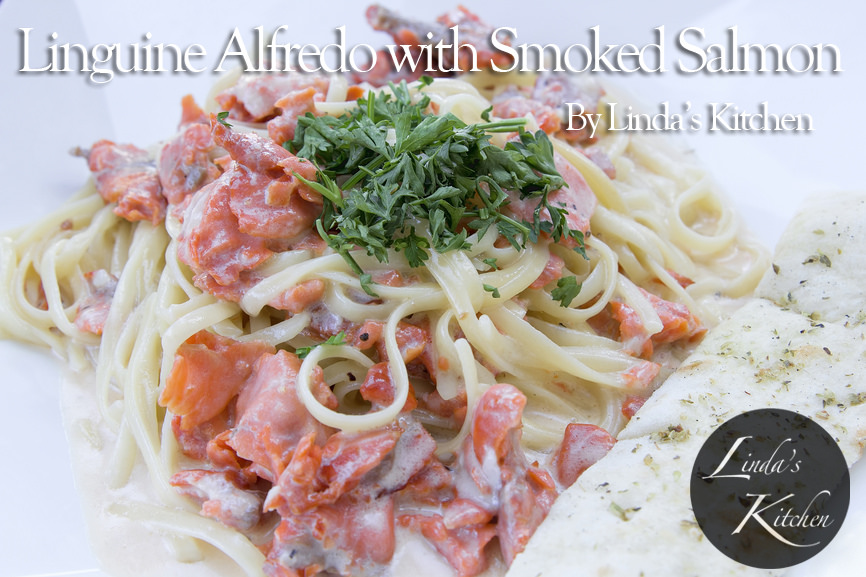 Linguine Alfredo with Smoked Salmon