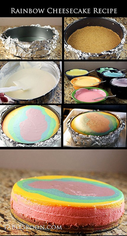 Rainbow Cheesecake Recipe