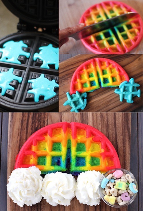 Wow! Rainbow Waffles
