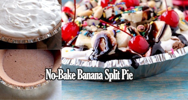 No-Bake Banana Split Pie