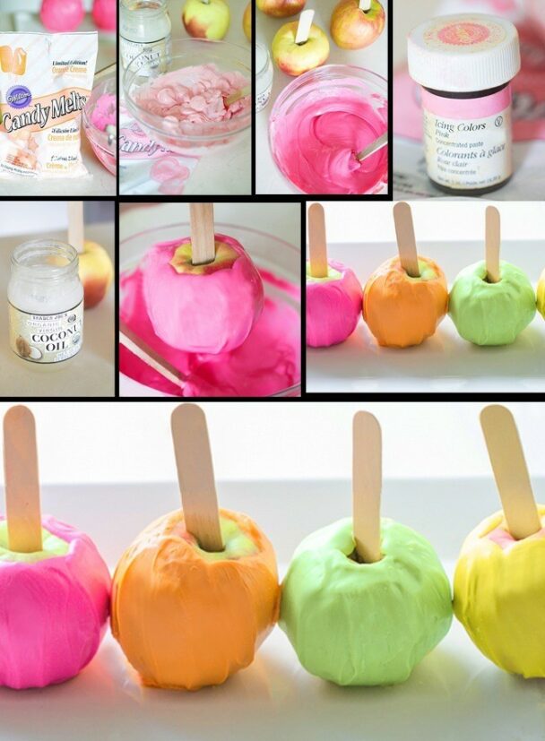 Rainbow Candy Apples All Food Recipes Best Recipes Chicken Recipes