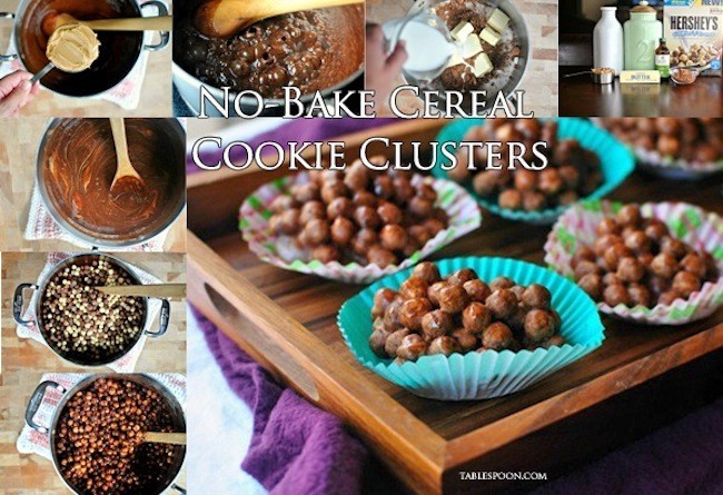 No-Bake Cereal Cookie Clusters