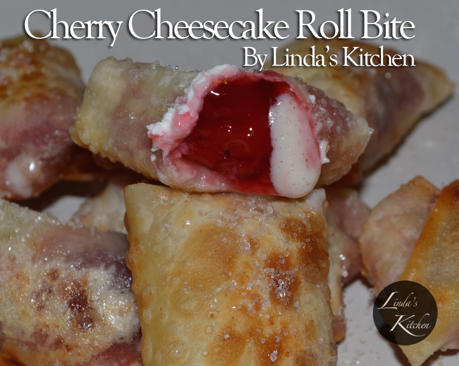 Cherry Cheesecake Roll Bite