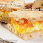 Bacon Cheese and Eggs Breakfast Panini
