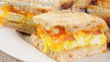 Bacon Cheese and Eggs Breakfast Panini