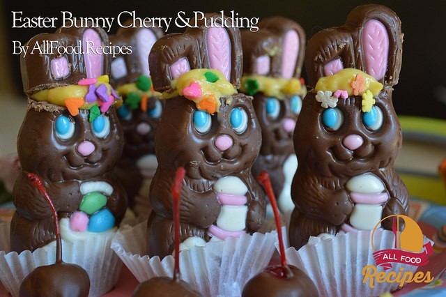 Easter Bunny Cherry Pudding