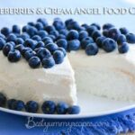 Blueberries and Cream Angel Food Cake