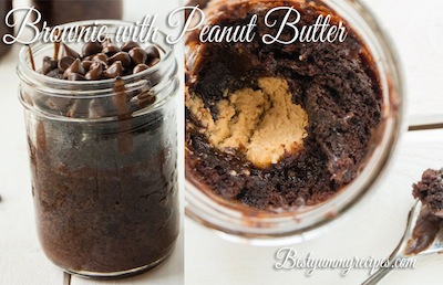 Brownie with peanut butter