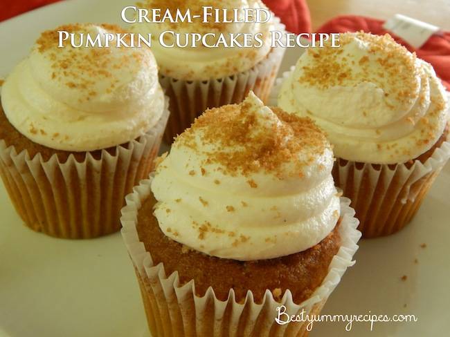 Cream Filled Pumpkin Cupcakes Recipe