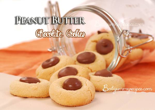 Peanut butter cookies with chocolate