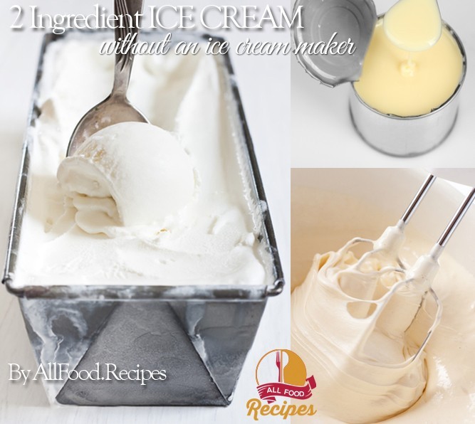 2 Ingredient ICE CREAM without an ice cream maker