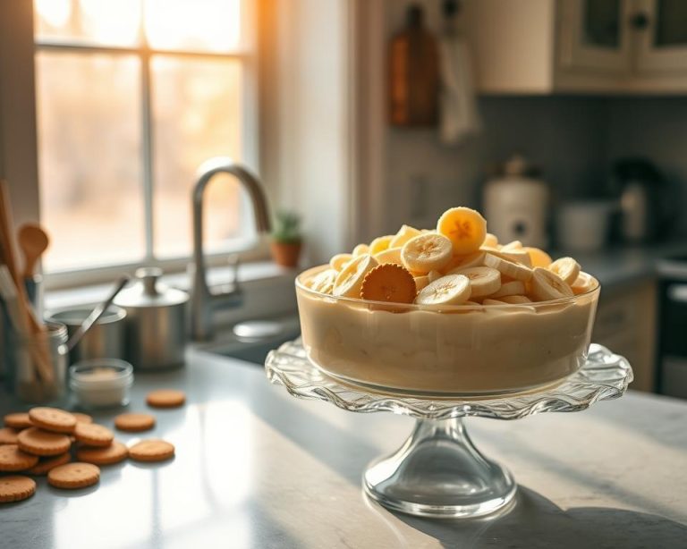 Magnolia Bakery’s Creamy banana pudding layered with fresh bananas, vanilla wafers, and whipped topping, classic dessert recipe for all occasions