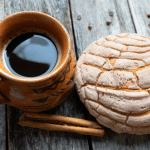 Concha, pan dulce, mexican bread style whit topping