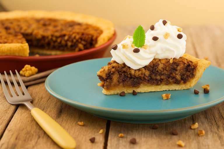 Indulge in this decadent Kentucky Derby pie recipe! This gooey, buttery chocolate pecan walnut pie with a flaky pie crust i